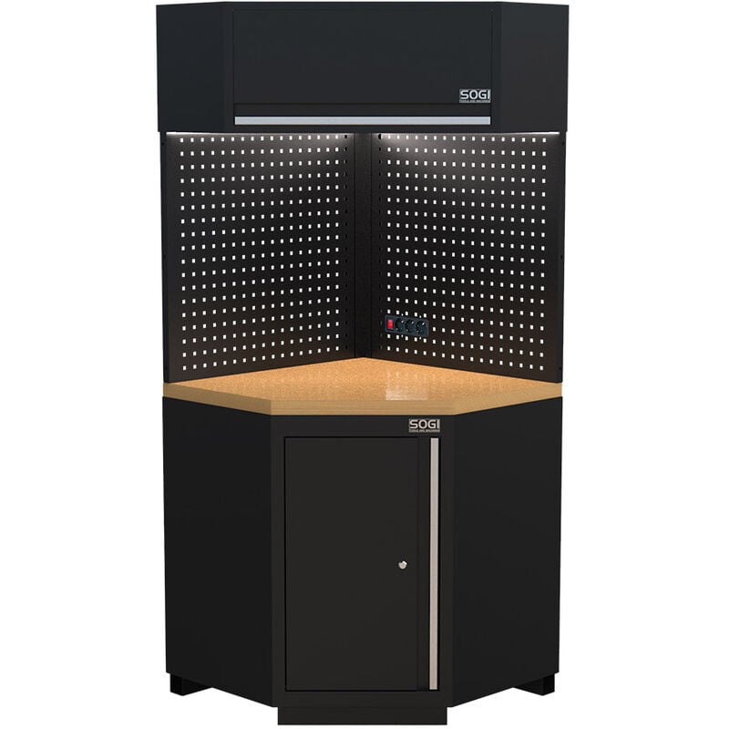 foto del prodotto angolo completo autoportante in lamiera sogi arr off ang l per officina e garage piano in legno 810x810x2000 mm