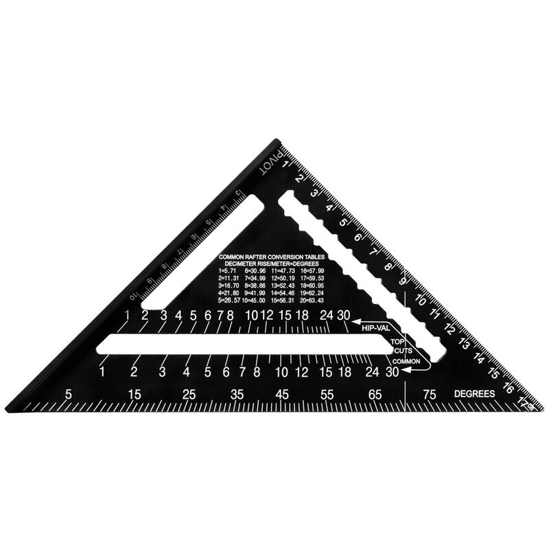 foto del prodotto angolo de falegname rs 18-5 in 1 - angolo de fermata de 18 cm - angolo de robusta falegnameria de alluminio con scala metrica - multi-angolo
