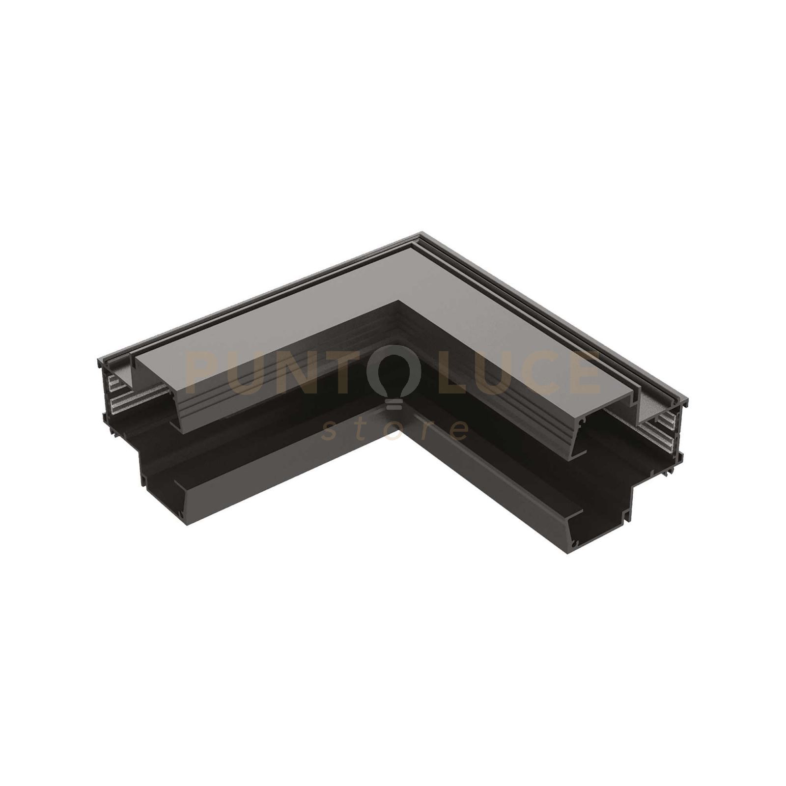 foto del prodotto angolo no luce arca corner recessed vert horiz connector bk