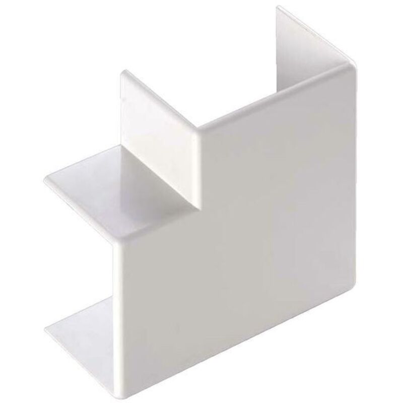 foto del prodotto angolo piano per canale dim. 80x80 bianco elettrocanali cod. ecap8080b 
