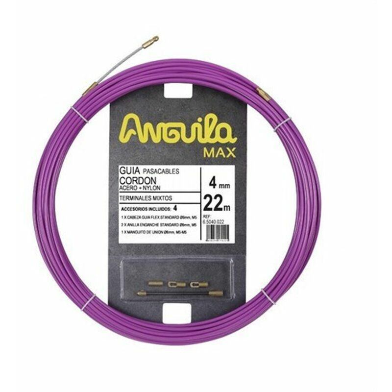 foto del prodotto anguilla 65040022 anguila max passacavo 4mm acciaio nylon 22m lilla