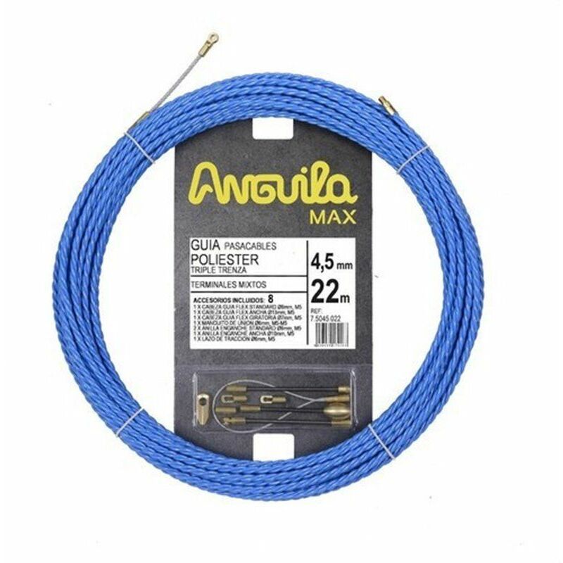 foto del prodotto anguilla 75045022 treccia tripla in poliestere anguila max diametro 4,5mm 22 metri