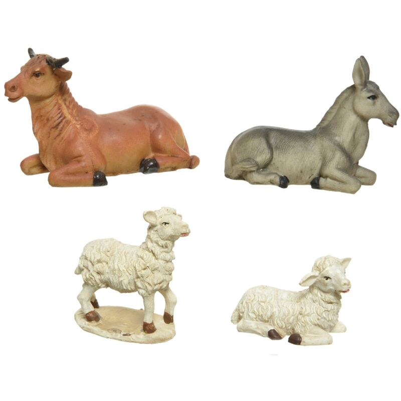 foto del prodotto animali per la nativit , decorazione per presepe da 7 cm, 4 pezzi