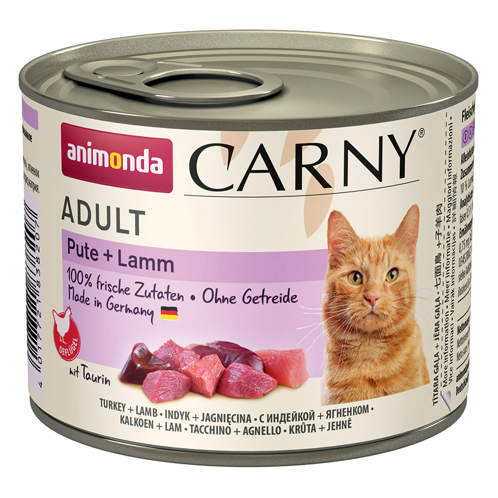 foto del prodotto animonda carny adult 6 x 200 g umido gatto tacchino agnello
