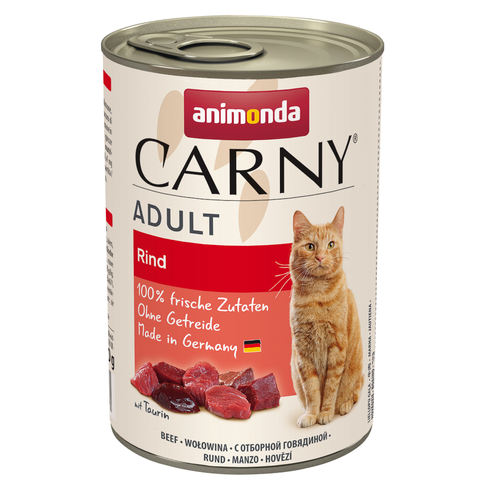 foto del prodotto animonda carny adult 6 x 400 g umido per gatto manzo