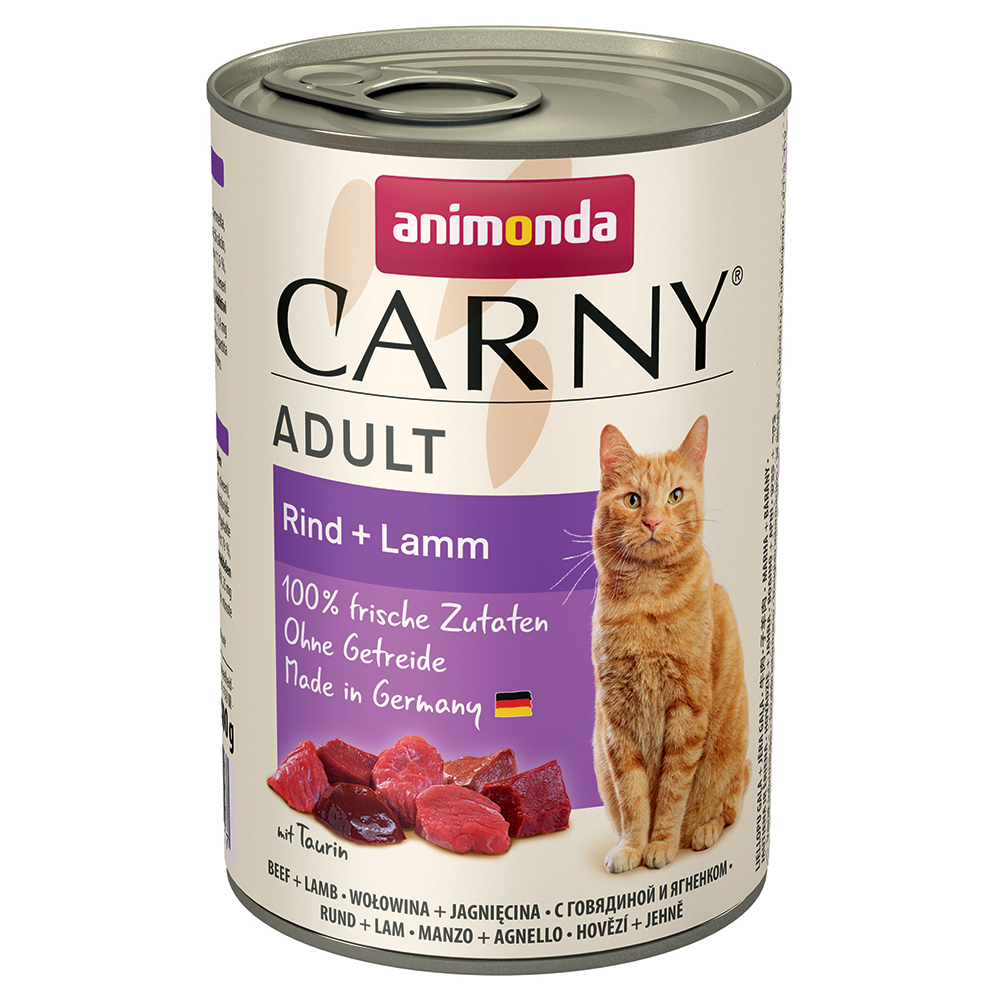 foto del prodotto animonda carny adult 6 x 400 g umido per gatto manzo agnello