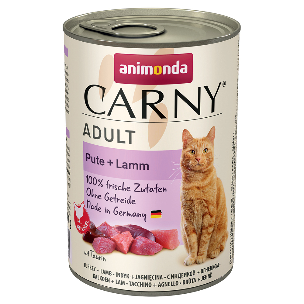 foto del prodotto animonda carny adult 6 x 400 g umido per gatto tacchino agnello