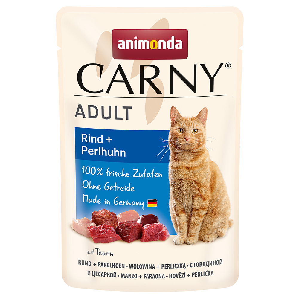 foto del prodotto animonda carny adult buste 12 x 85 g umido per gatto manzo faraona