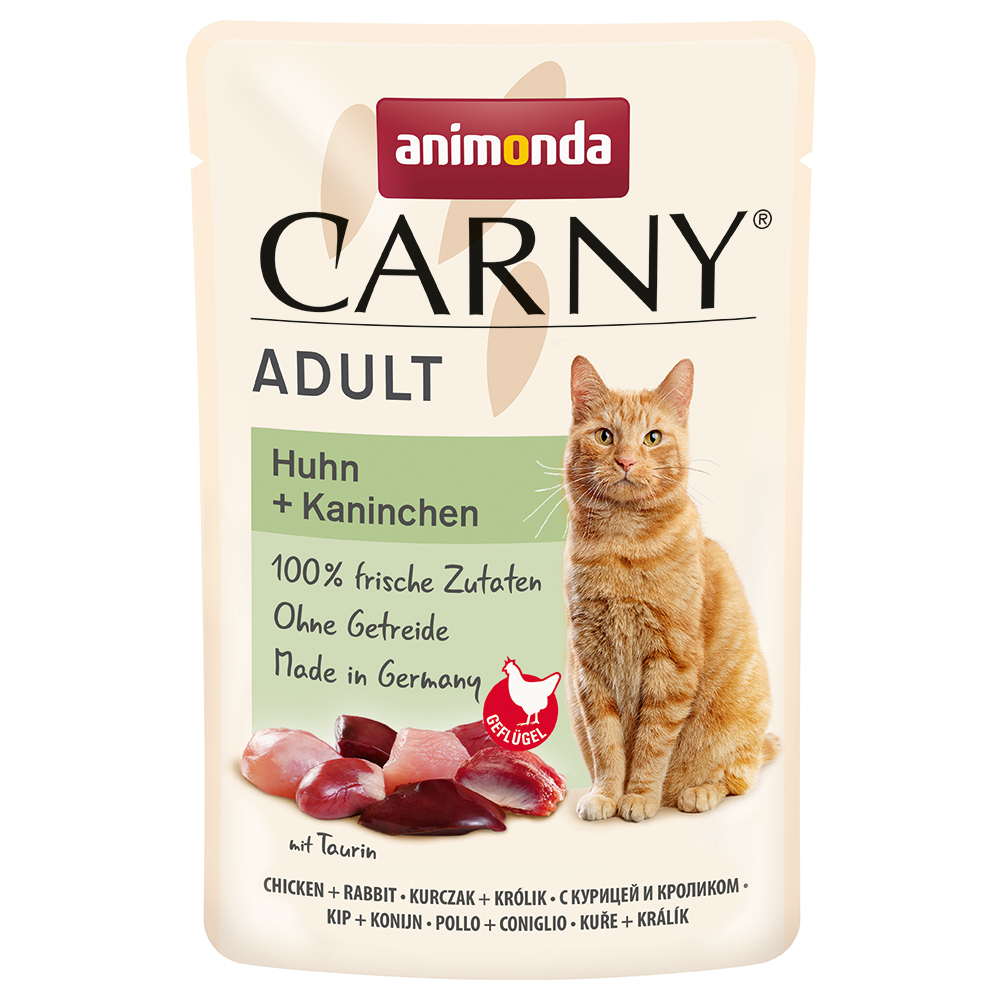 foto del prodotto animonda carny adult buste 12 x 85 g umido per gatto pollo coniglio