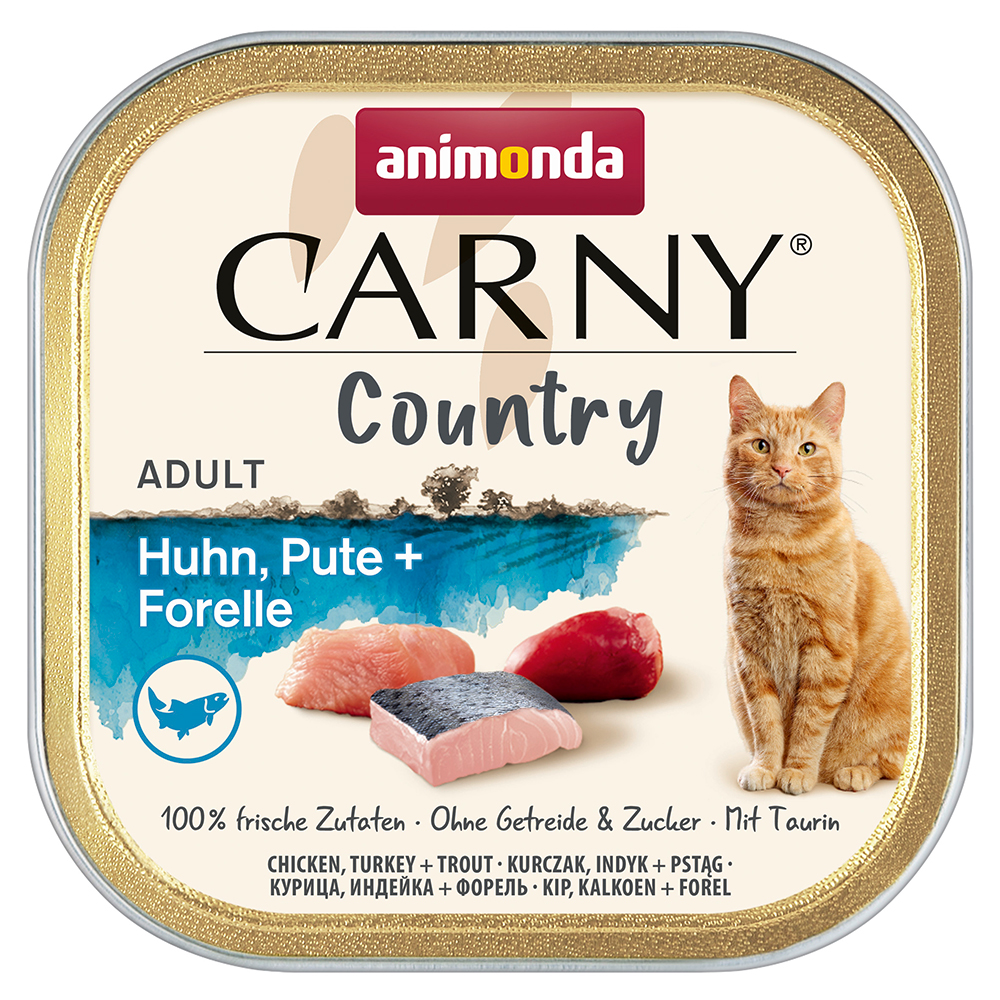 foto del prodotto animonda carny country adult 32 x 100 g umido per gatto pollo, tacchino trota