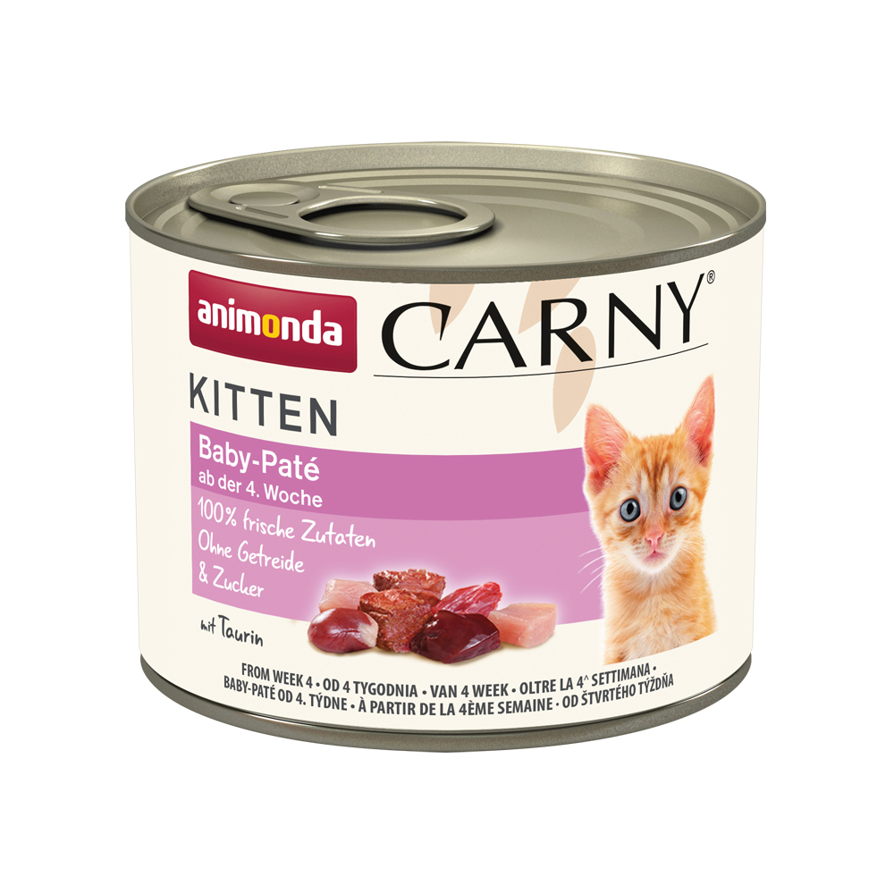foto del prodotto animonda carny kitten 12 x 200 g alimento umido per gattini baby pat 