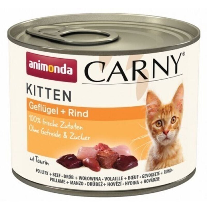 foto del prodotto animonda carny kitten gusto: pollame, manzo 200g