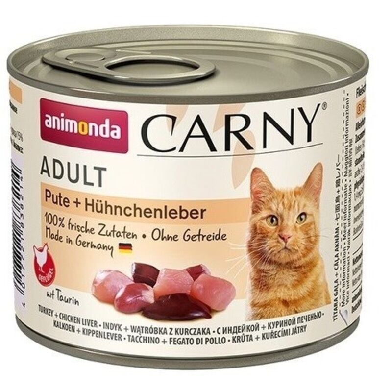 foto del prodotto animonda cat carny adult tacchino, fegato di pollo 200g