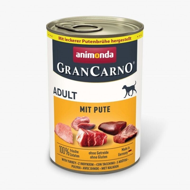 foto del prodotto animonda grancarno adult - cibo umido per cani con tacchino, 400g