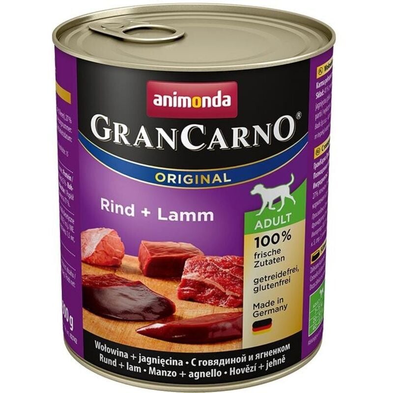 foto del prodotto animonda grancarno adult gusto: manzo e agnello 800g - cibo umido per cani