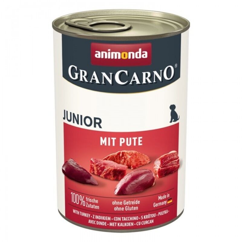foto del prodotto animonda grancarno junior con tacchino - cibo umido senza cereali per cuccioli