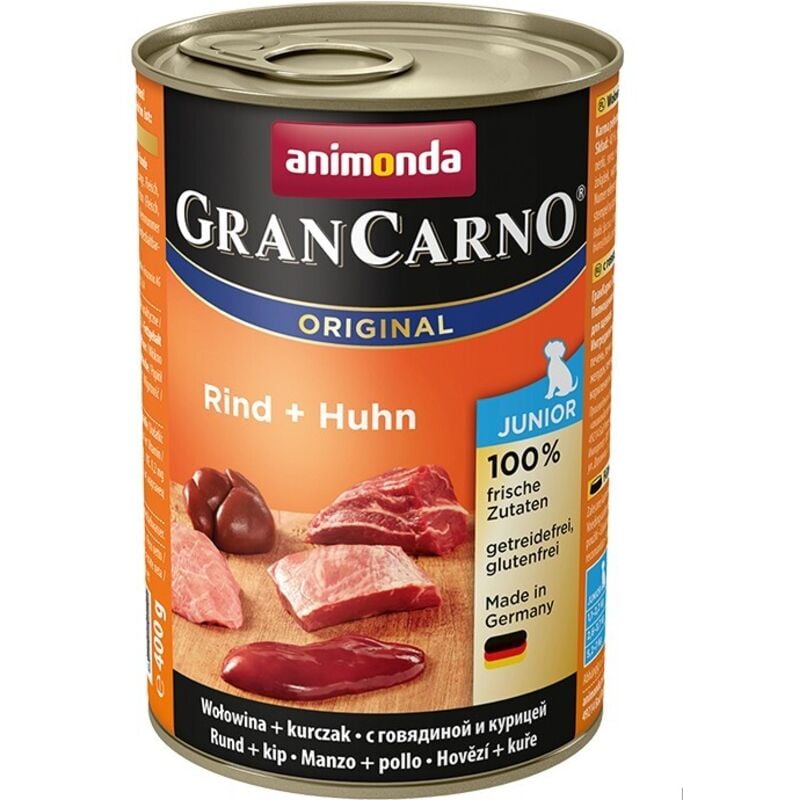 foto del prodotto animonda grancarno junior - manzo e pollo, cibo umido per cuccioli 400g
