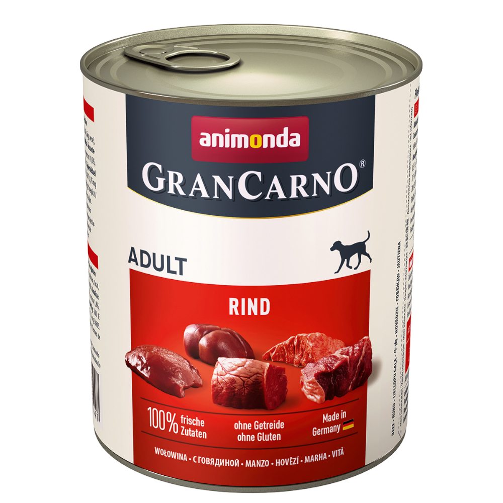 foto del prodotto animonda grancarno original 12 x 800 g umido cane - adult manzo puro