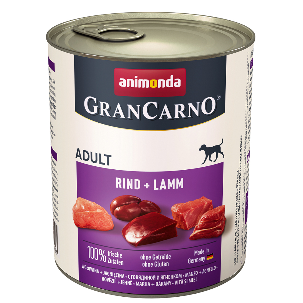 foto del prodotto animonda grancarno original adult 6 x 800 g umido cane manzo agnello