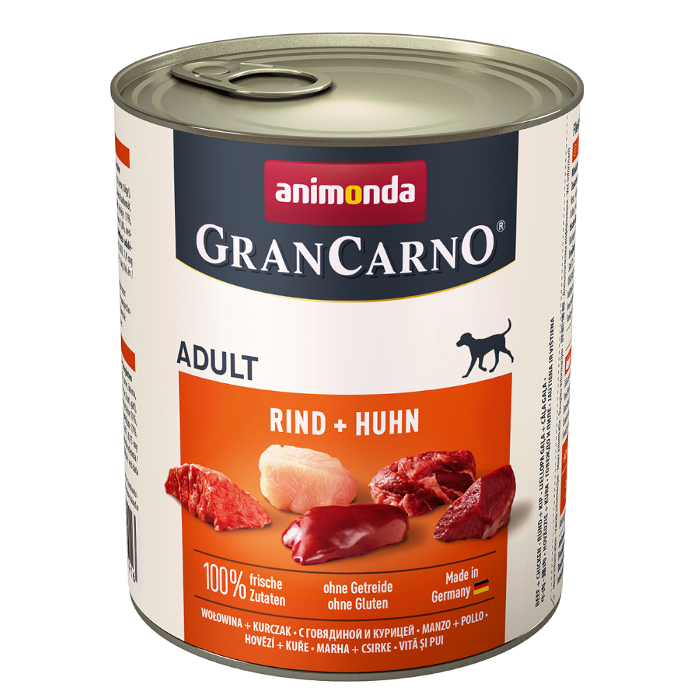foto del prodotto animonda grancarno original adult 6 x 800 g umido cane manzo pollo