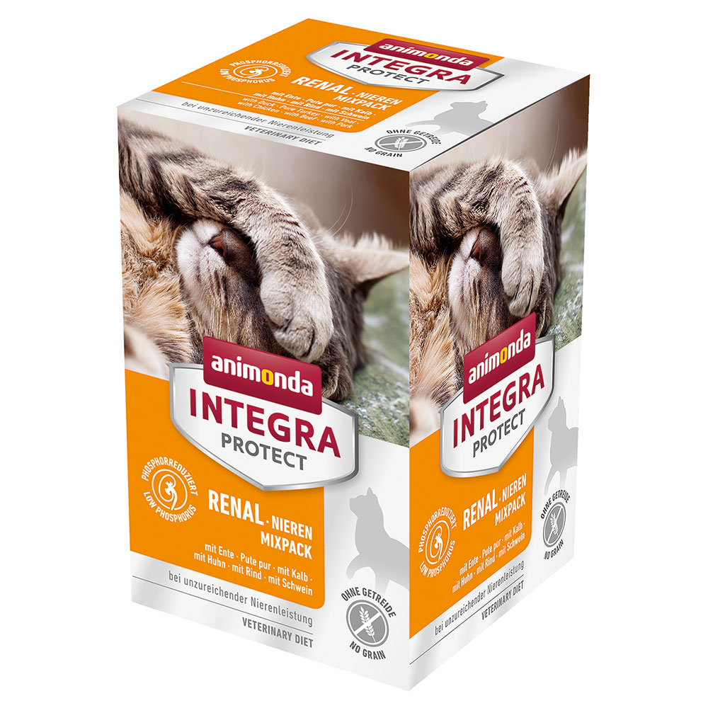 foto del prodotto animonda integra protect adult renal vaschetta umido per gatto 6 x 100 g mix anatra, tacchino puro, vitello, pollo, manzo, maiale