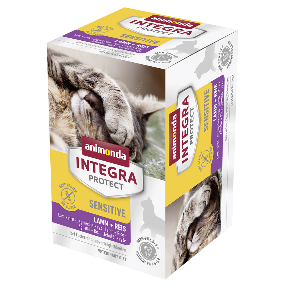 foto del prodotto animonda integra protect adult sensitive vaschetta umido per gatto 6 x 100 g agnello riso