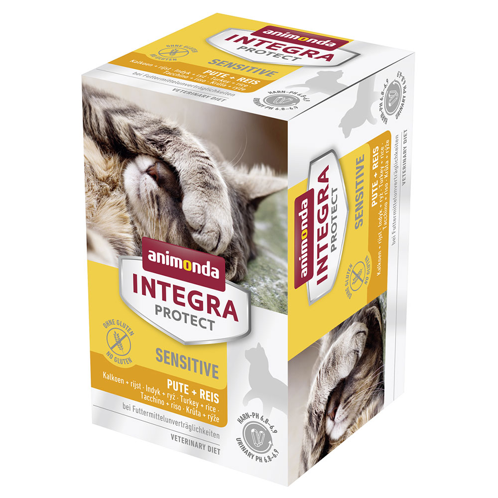 foto del prodotto animonda integra protect adult sensitive vaschetta umido per gatto 6 x 100 g tacchino riso