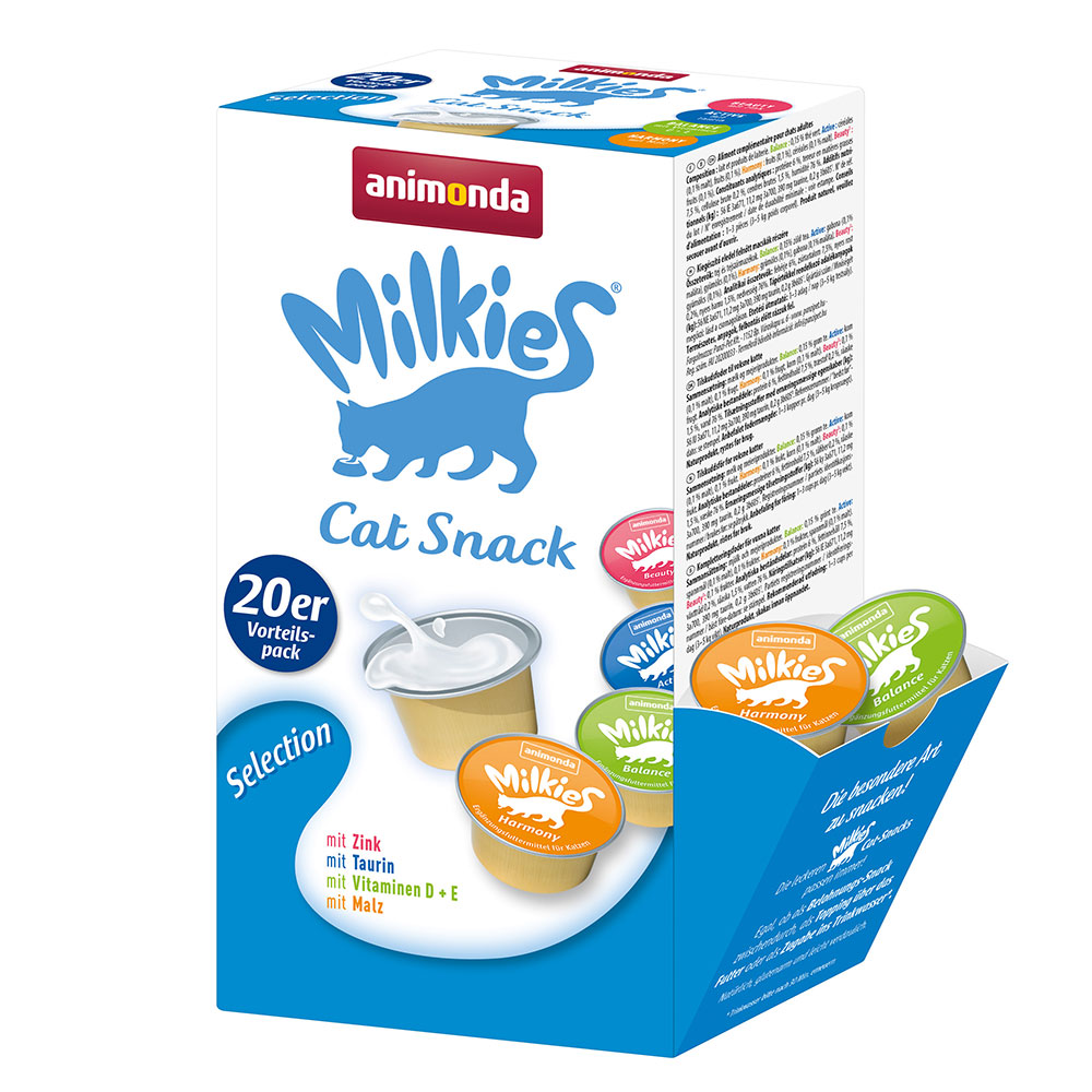 foto del prodotto animonda milkies pacco misto selection snack per gatto 20 x 15 g mix 1 beauty, active, balance harmony