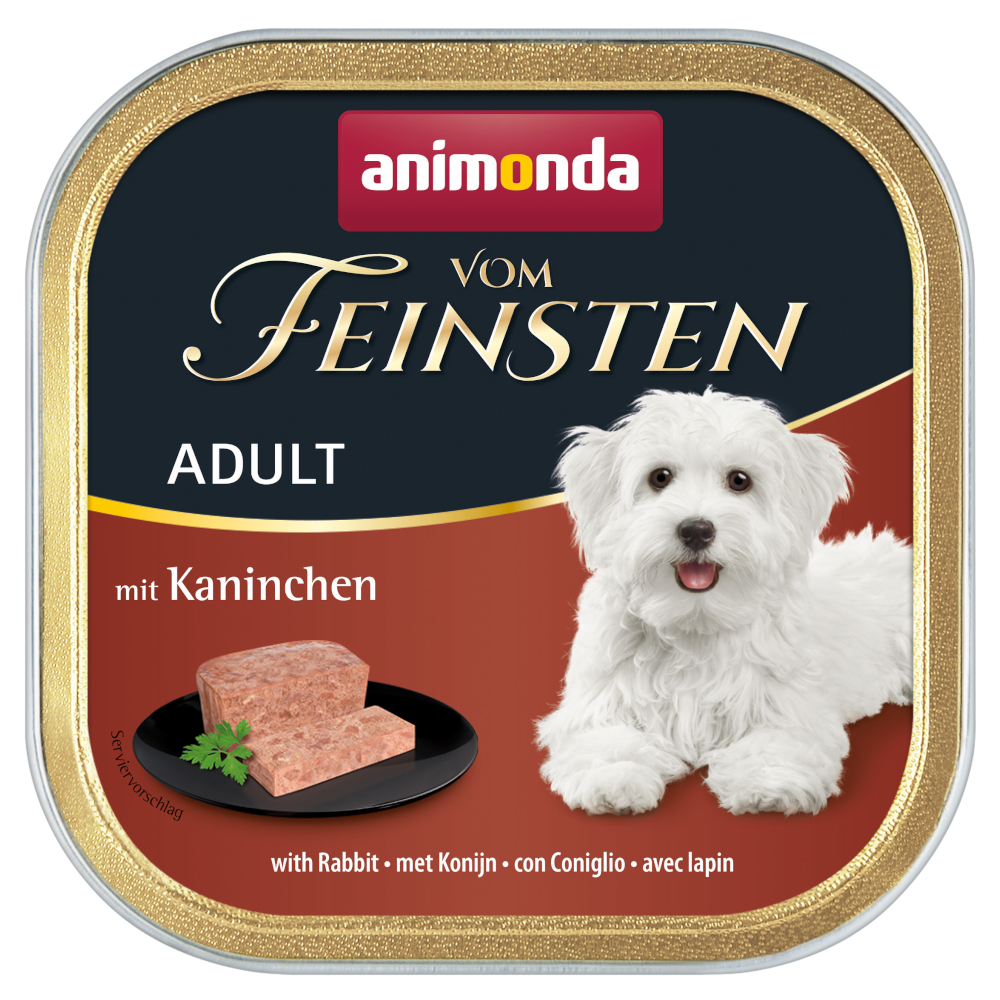 foto del prodotto animonda vom feinsten 24 x 150 g alimento umido per cani - adult senza cereali coniglio