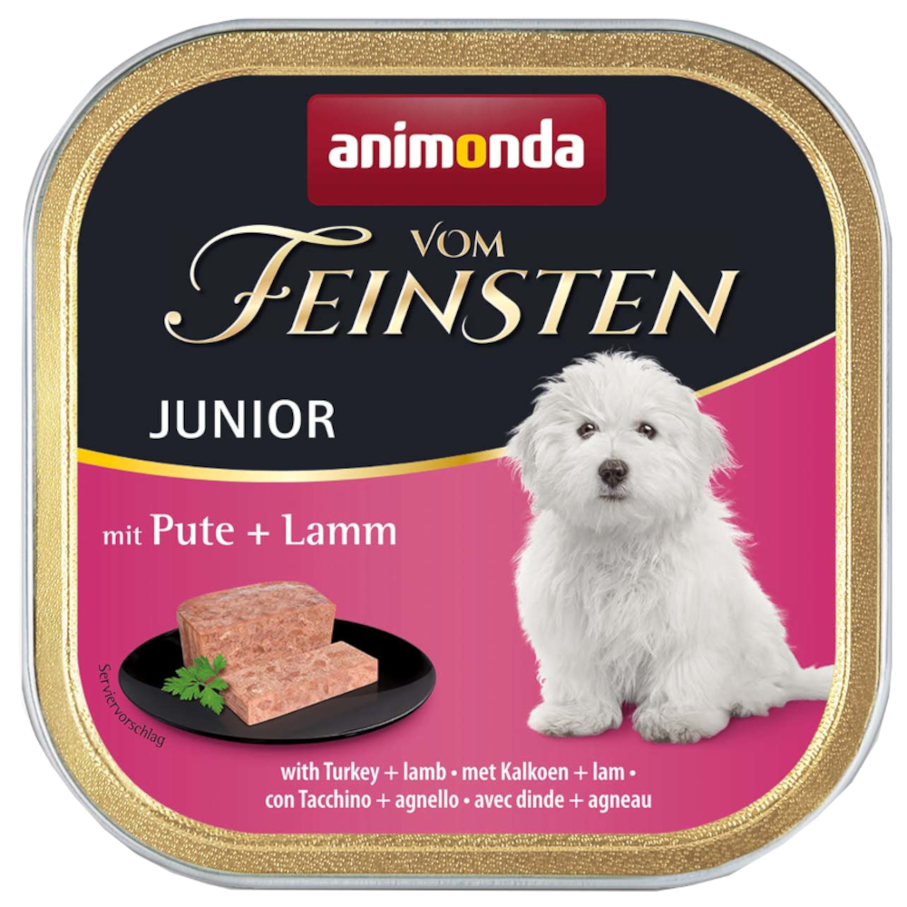 foto del prodotto animonda vom feinsten 24 x 150 g alimento umido per cani - junior tacchino agnello