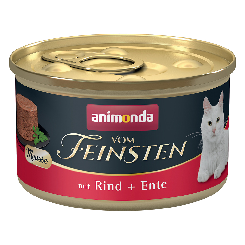 foto del prodotto animonda vom feinsten adult 12 x 85 g alimento umido per gatti manzo anatra