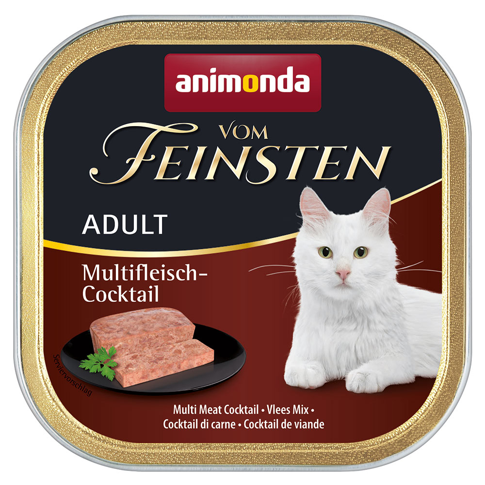 foto del prodotto animonda vom feinsten adult 6 x 100 g alimento umido per gatti cocktail multi carne