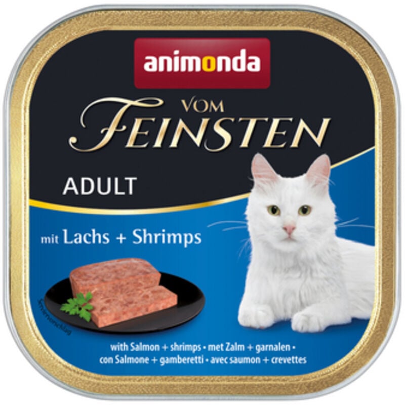 foto del prodotto animonda vom feinsten adult ""gatto adulto"" salmone e gamberetti 100g