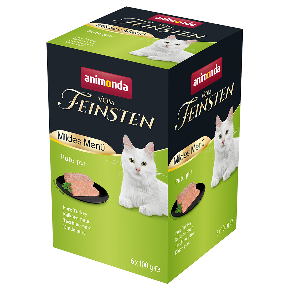 foto del prodotto animonda vom feinsten adult men delicato 6 x 100 g pacco misto umido gatti tacchino puro