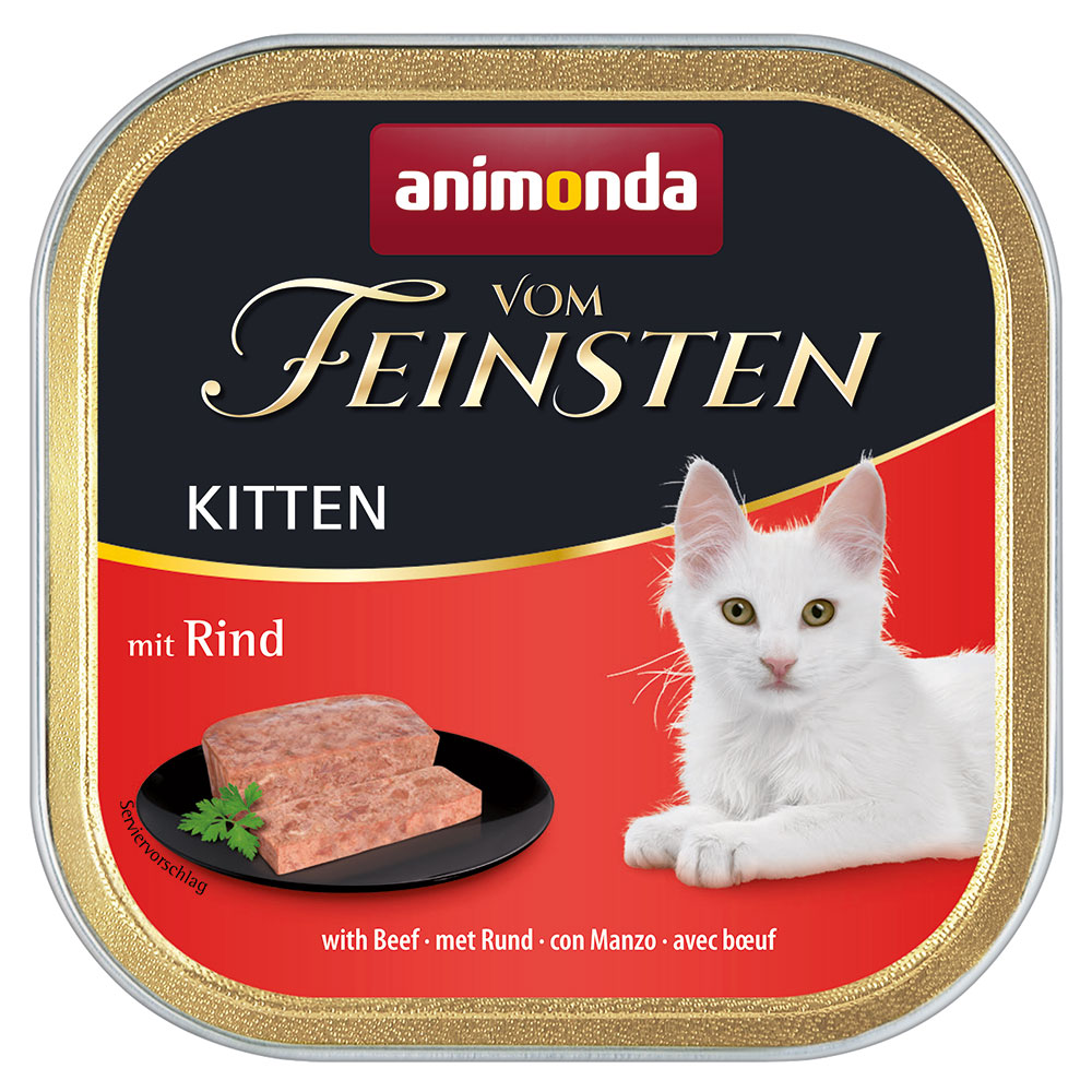 foto del prodotto animonda vom feinsten gattini 6 x 100 g umido per gatti manzo