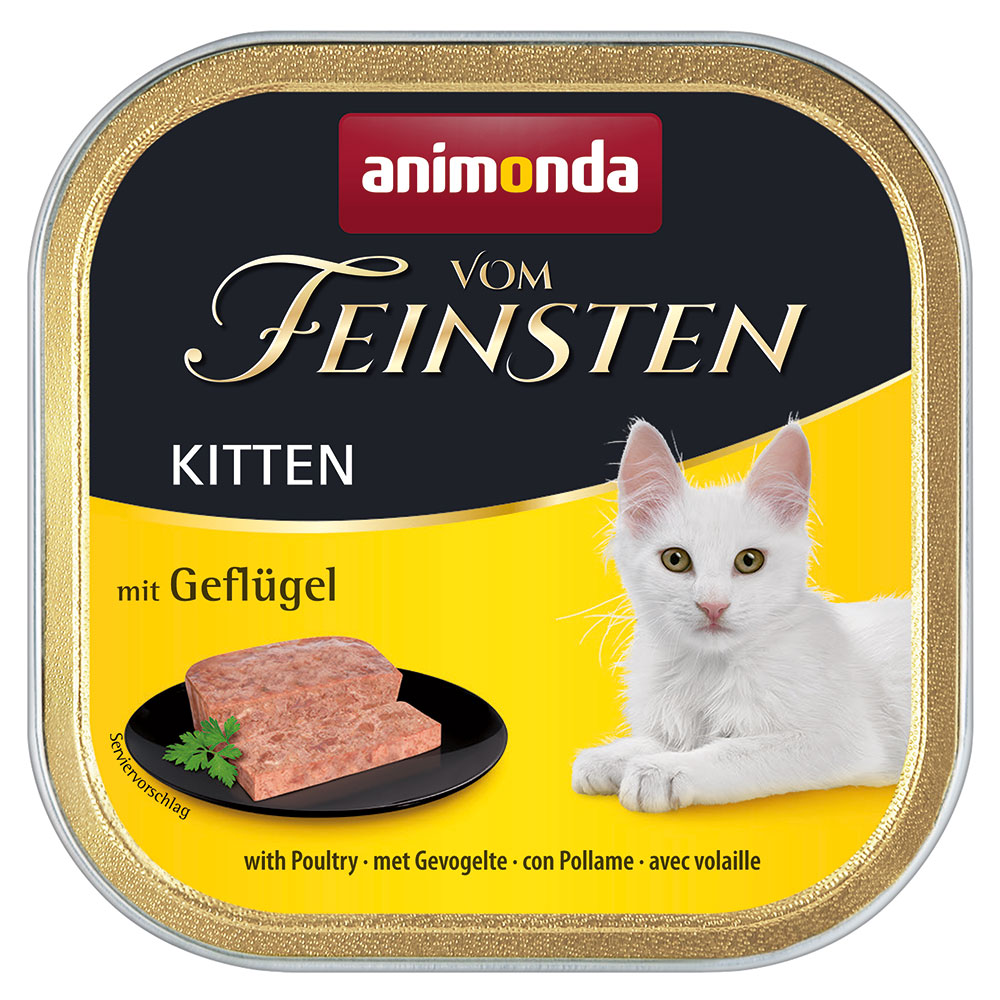 foto del prodotto animonda vom feinsten gattini 6 x 100 g umido per gatti pollame