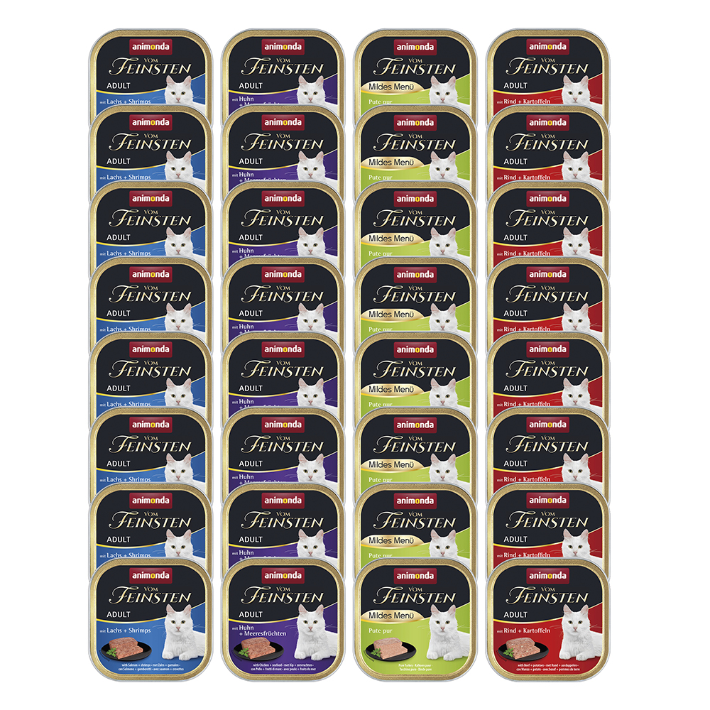 foto del prodotto animonda vom feinsten pacco misto 32 x 100 g umido per gatto variet carne pesce