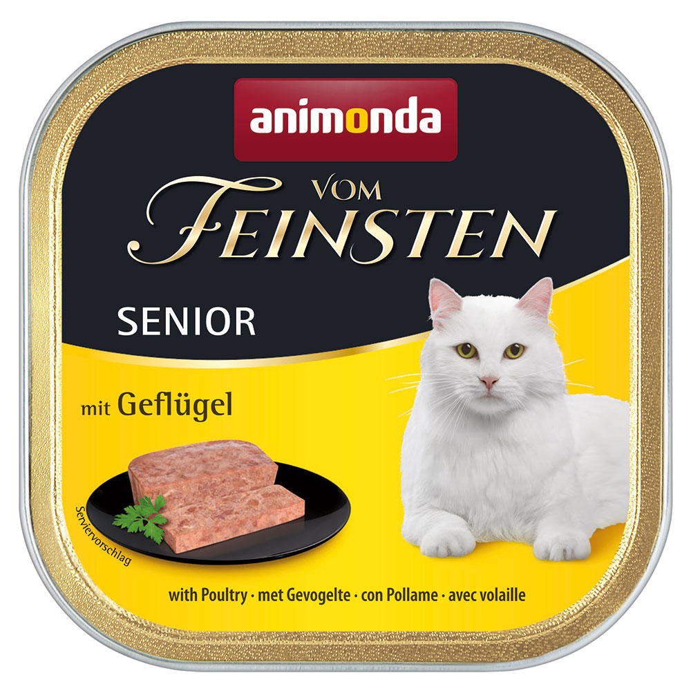 foto del prodotto animonda vom feinsten senior 6 x 100 g alimento umido per gatti pollame