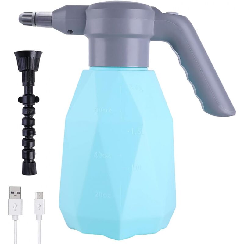 foto del prodotto annaffiatoio elettrico da 2 litri, spruzzatore elettrico per piante da giardino, annaffiatoio automatico con beccuccio regolabile per irrigazione di