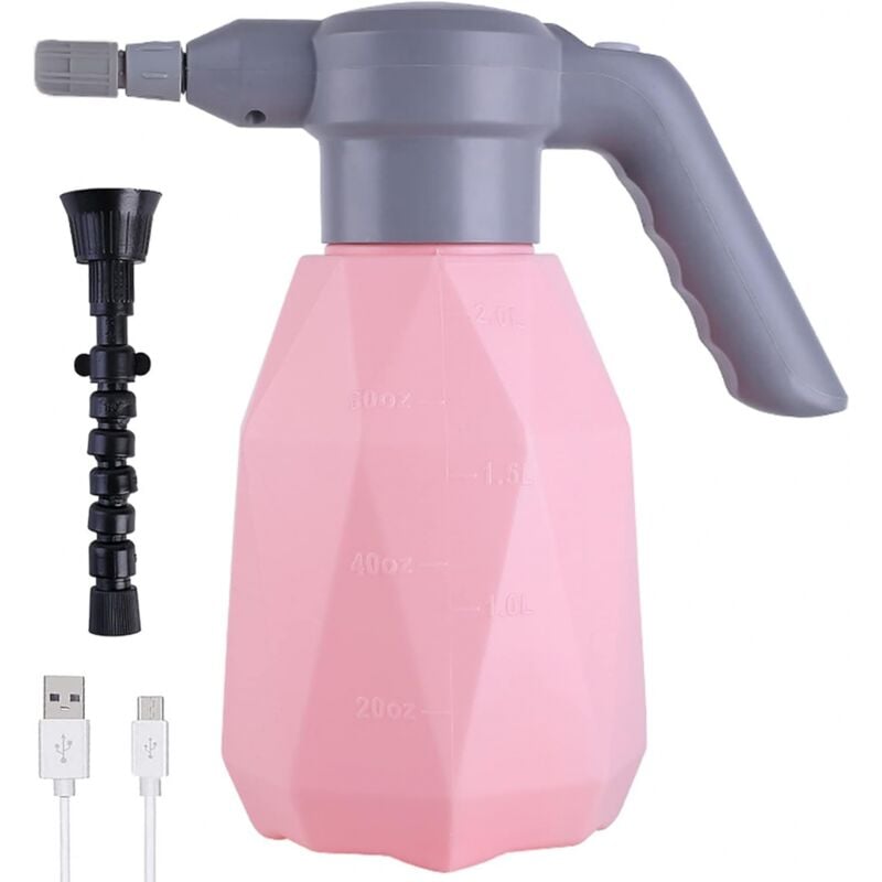foto del prodotto annaffiatoio elettrico da 2 litri, spruzzatore elettrico per piante da giardino, annaffiatoio automatico con beccuccio regolabile per irrigazione di