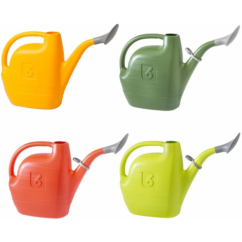 foto del prodotto annaffiatoio innaffiatoio in plastica piante giardino con rosetta doccetta 6 lt - colore lava