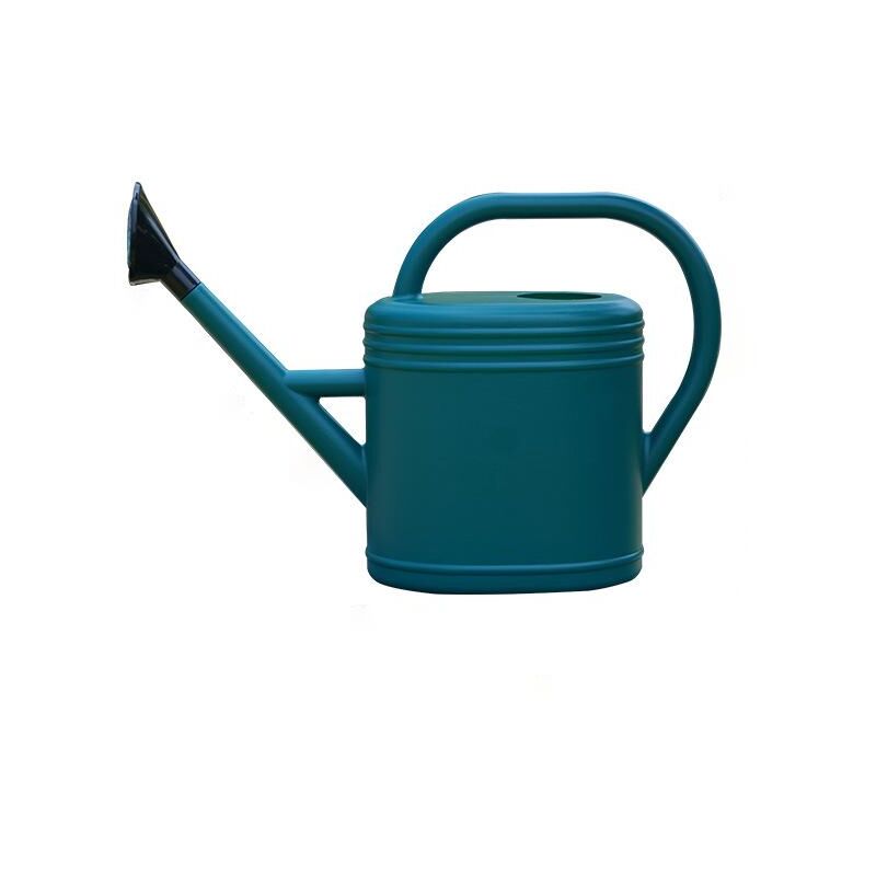 foto del prodotto annaffiatoio ovale da 3 litri con irrigatore design in metallo anticato verde dimensioni 40 x 12 x 29 cm per piante da interno e da esterno