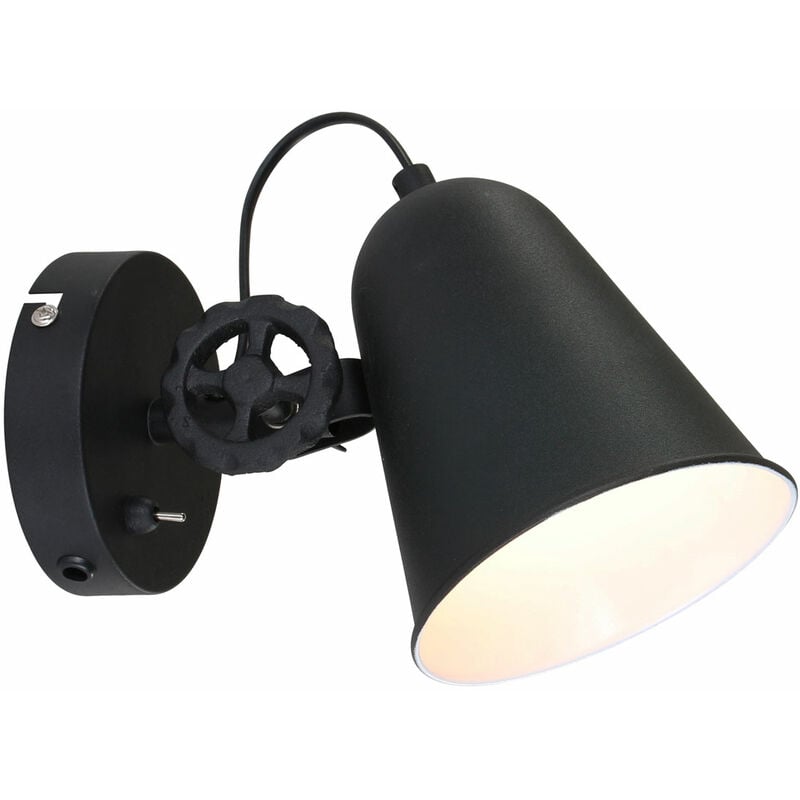 foto del prodotto anne lighting lampada da parete dolphin nero metallo 