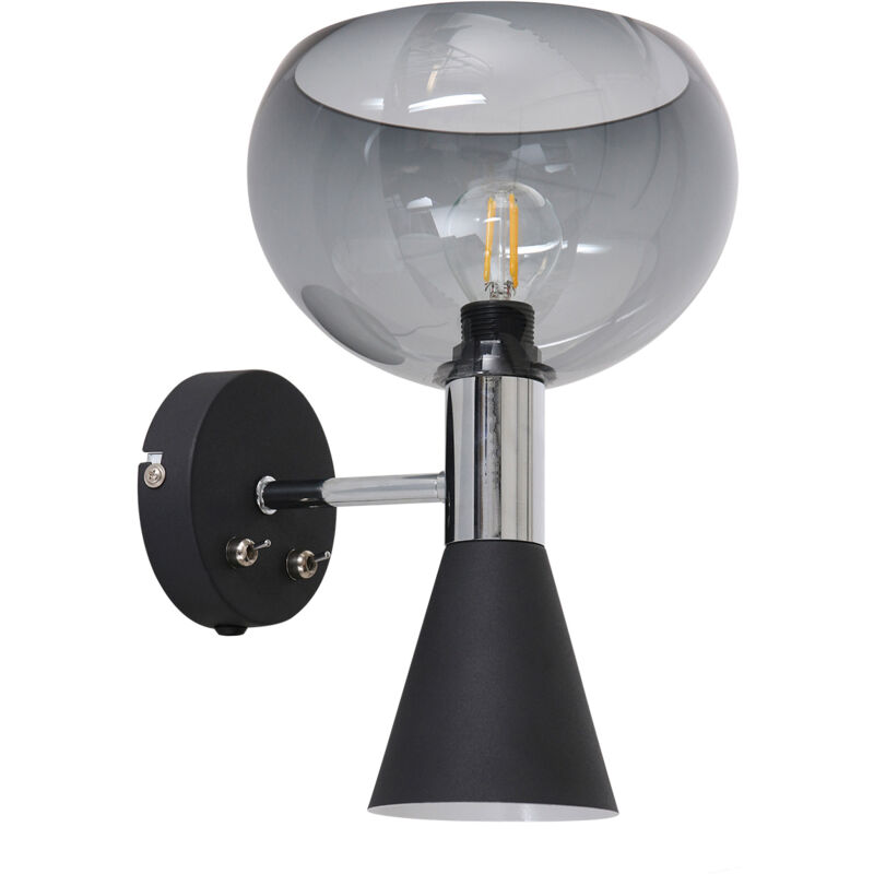 foto del prodotto anne lighting lampada da parete fastl st nero plastica