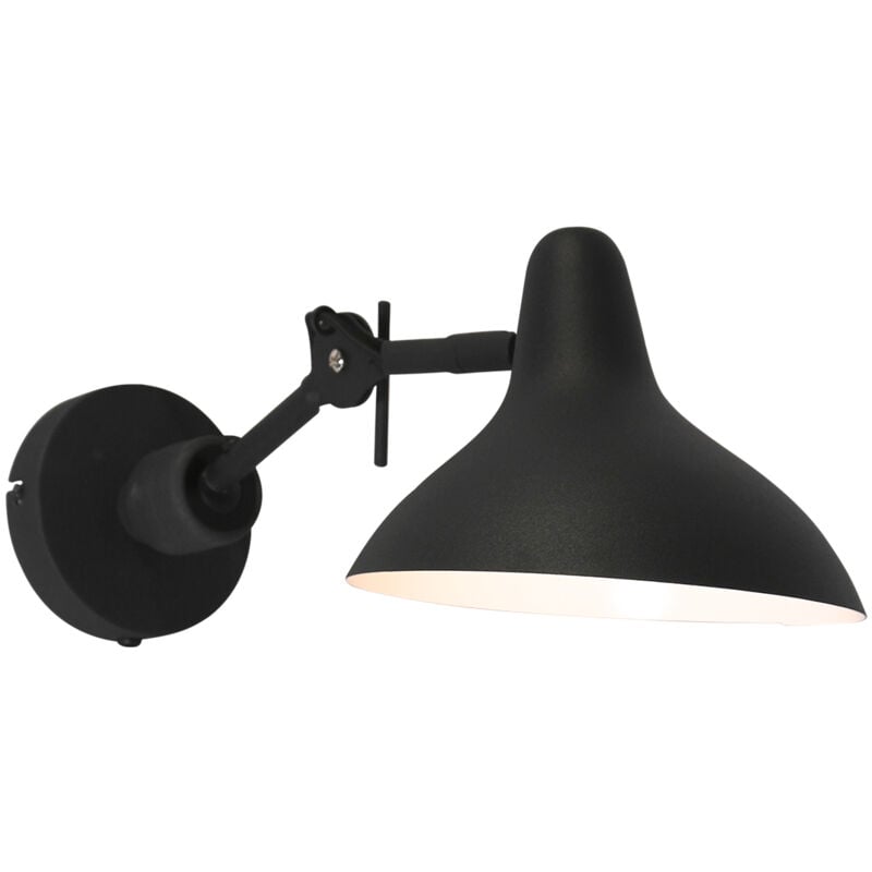 foto del prodotto anne lighting lampada da parete kasket nero metallo 