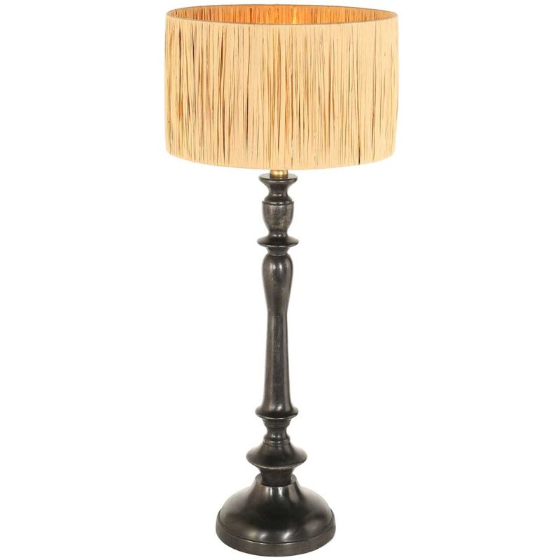 foto del prodotto anne lighting lampada da tavolo bois nero erba legno 