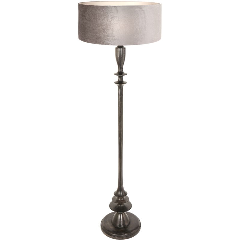 foto del prodotto anne lighting lampada da terra bois nero legno velluto 