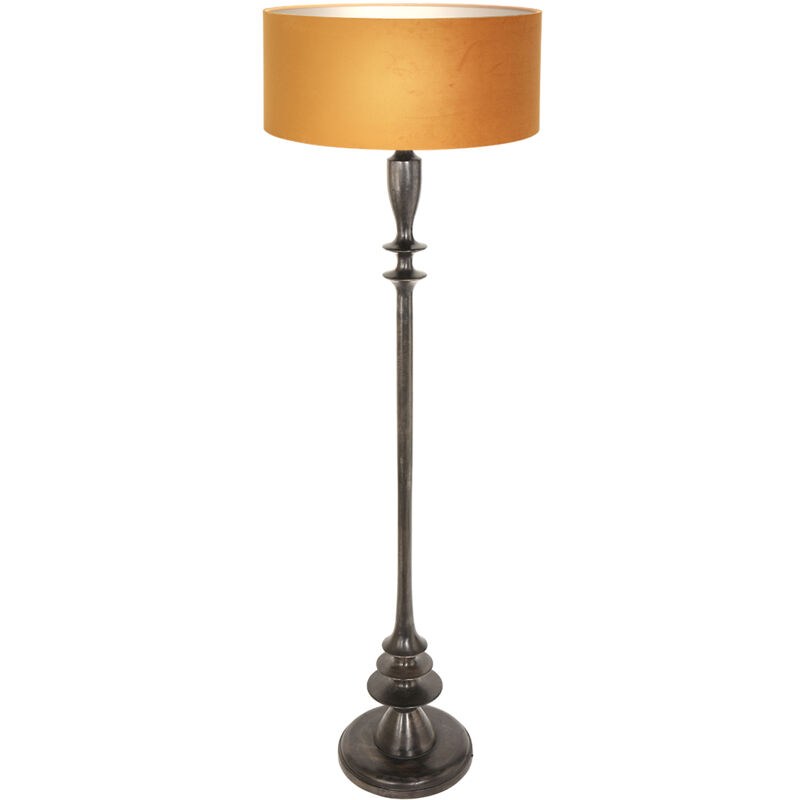 foto del prodotto anne lighting lampada da terra bois nero legno velluto 
