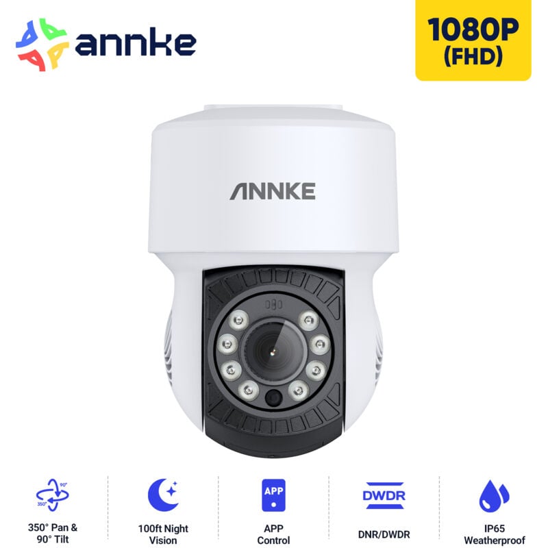 foto del prodotto annke 2mp telecamera di sorveglianza cablata 1080p ahd dome pt con visione notturna per esterni ip65