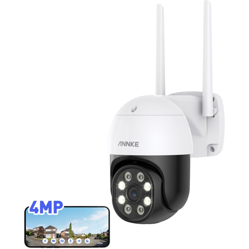 foto del prodotto annke telecamere di sorveglianza 4mp esterni wifi, telecamera ptz a 350 , rilevamento del movimento, visione notturna a colori, audio bidirezionale